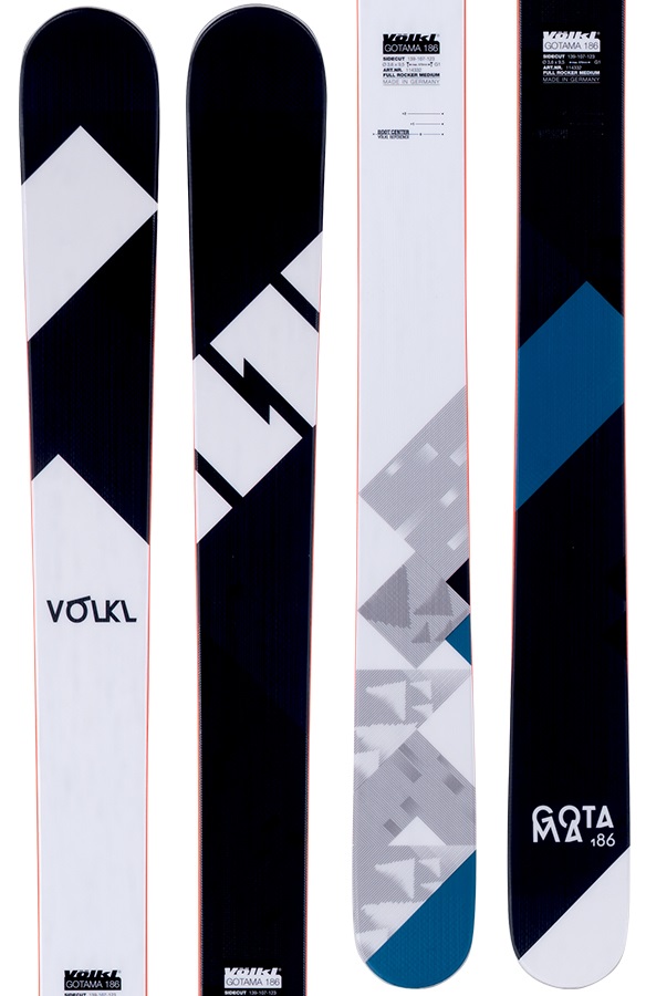 Volkl Gotama Skis 186cm Blackwhite Marker Griffon Demo 2015